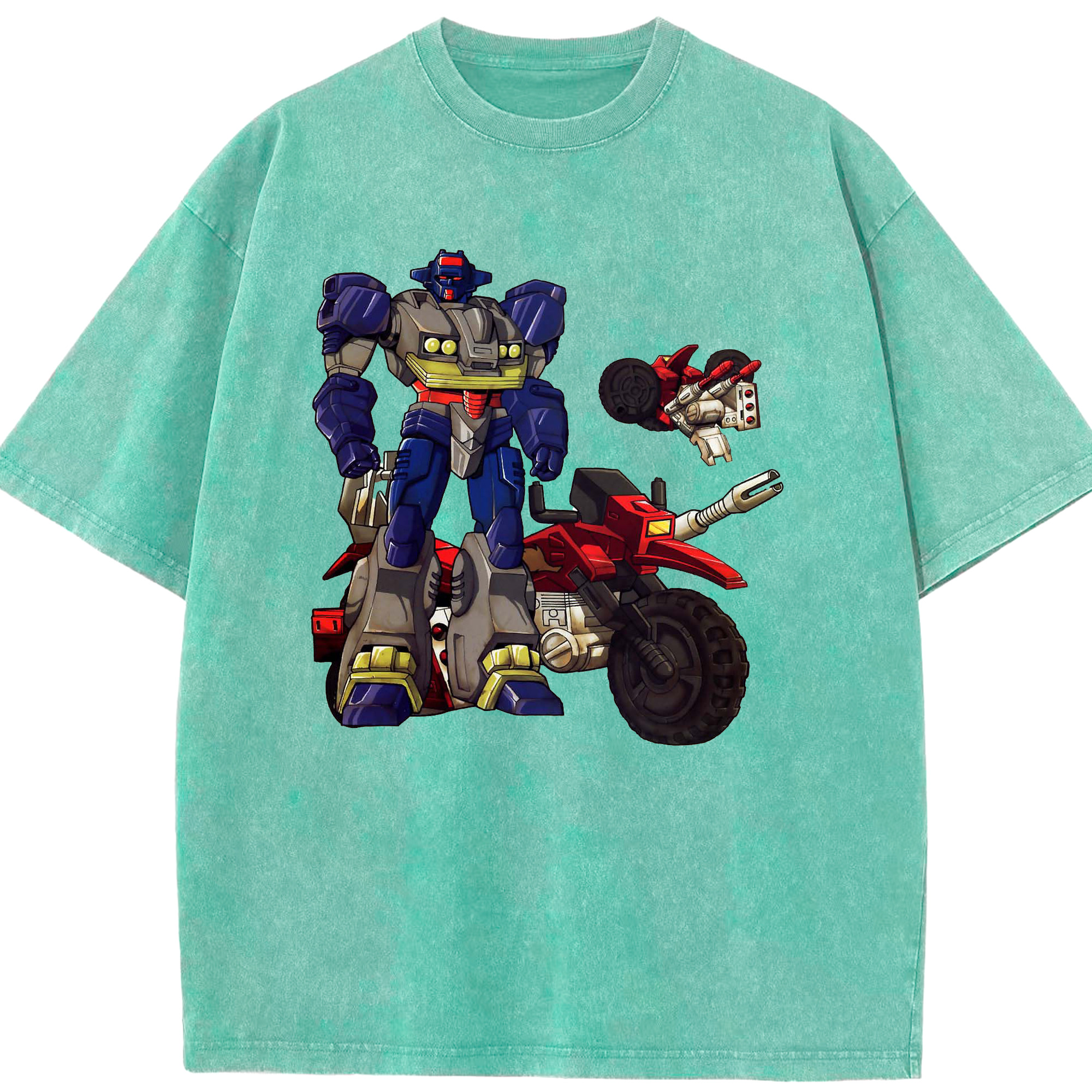 （画像用）  綿100% ヴィンテージ風 半袖Tシャツ（フロントプリント）